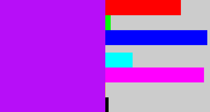 Hex color #b70ef8 - neon purple