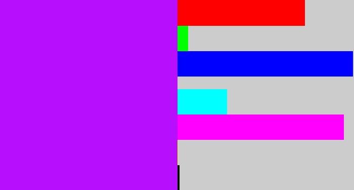 Hex color #b70ffd - neon purple