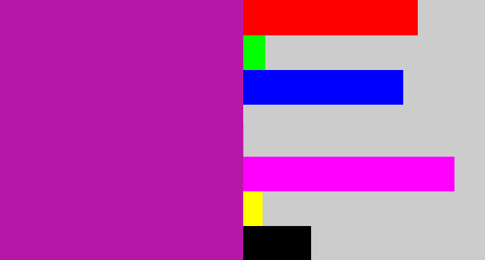 Hex color #b717a8 - barney