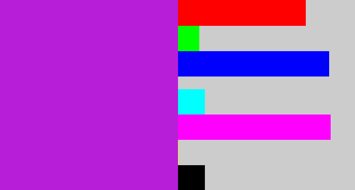 Hex color #b71ed8 - vibrant purple