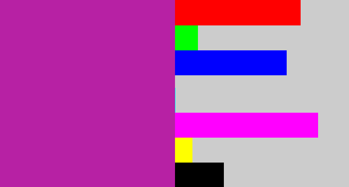Hex color #b721a4 - barney