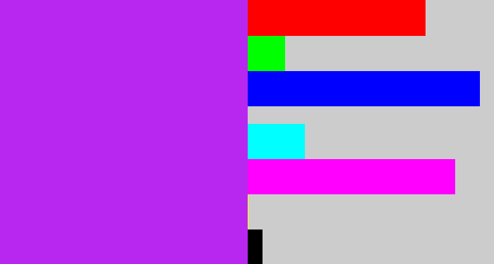 Hex color #b727ef - electric purple