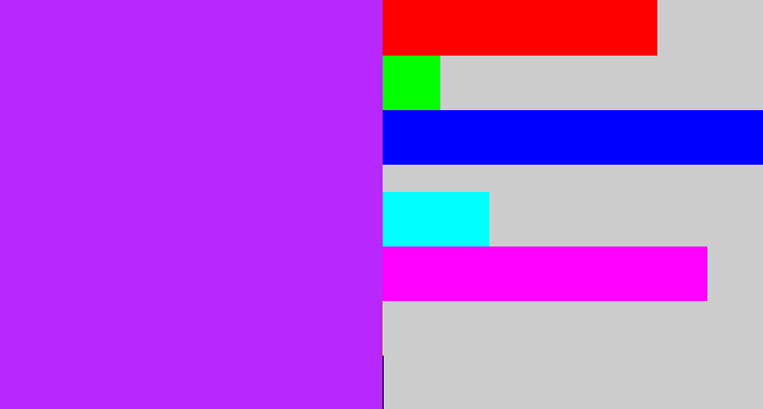 Hex color #b727fe - electric purple