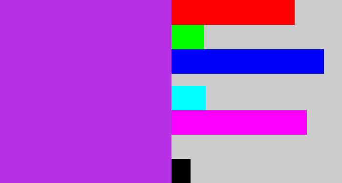 Hex color #b730e4 - electric purple