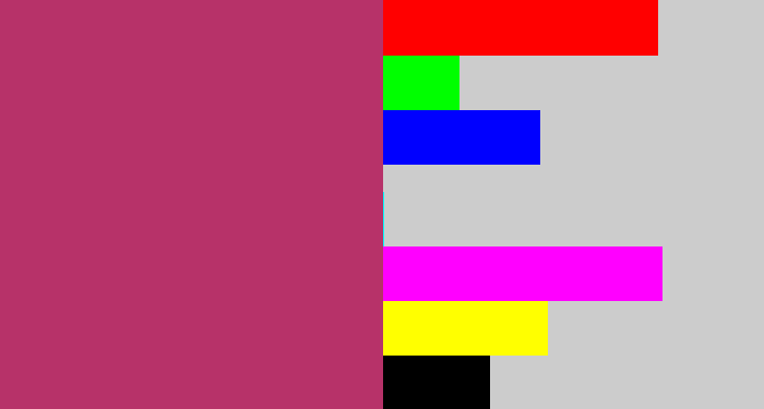 Hex color #b73269 - dark pink