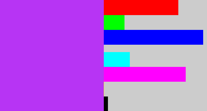 Hex color #b734f4 - electric purple