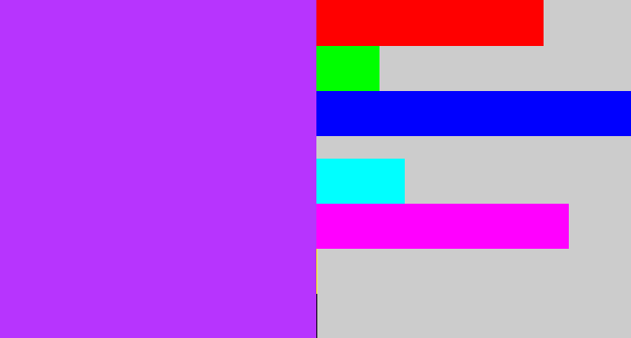 Hex color #b734fe - electric purple