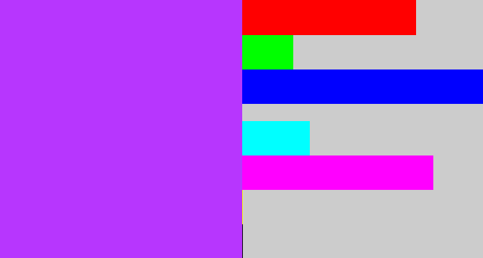 Hex color #b736fe - electric purple