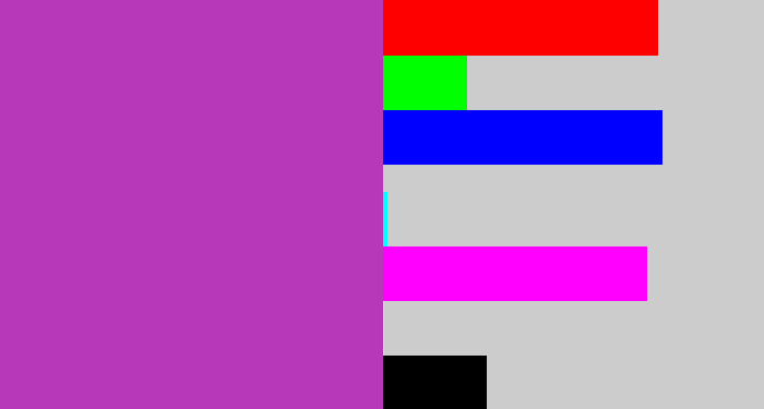Hex color #b739b9 - purpley pink