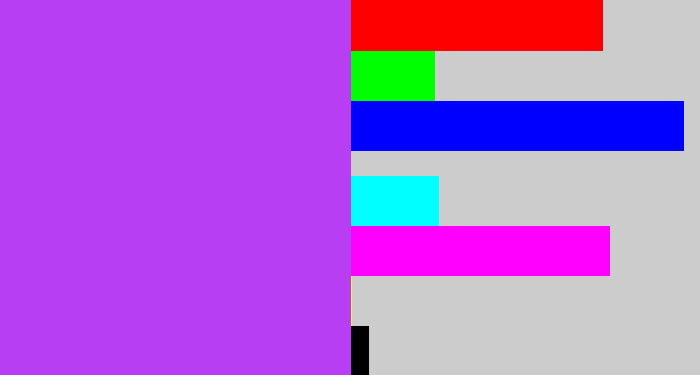 Hex color #b73ef3 - lightish purple