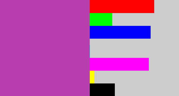 Hex color #b73fae - purpley pink
