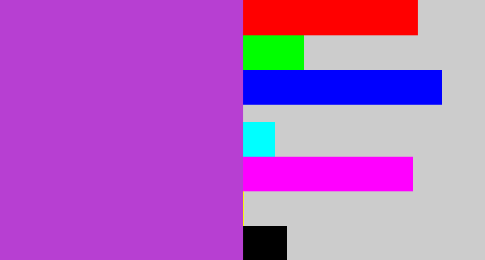 Hex color #b73fd2 - pinky purple