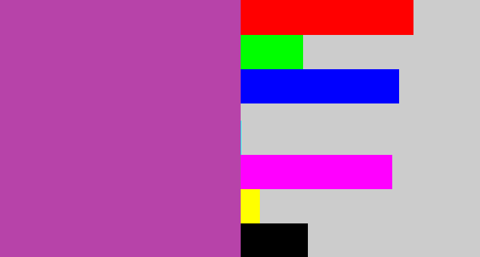 Hex color #b743a9 - ugly purple