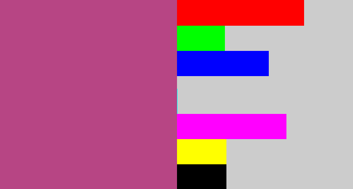 Hex color #b74584 - light plum