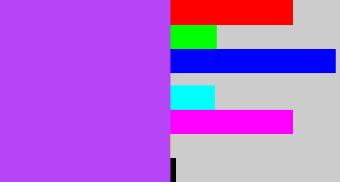 Hex color #b745f8 - lighter purple