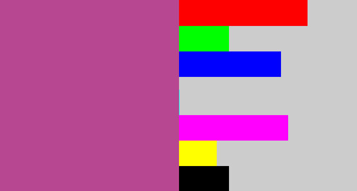 Hex color #b74791 - ugly purple
