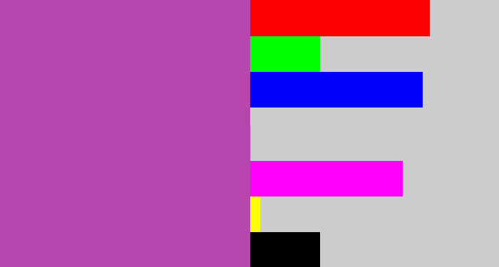Hex color #b747af - purpley pink
