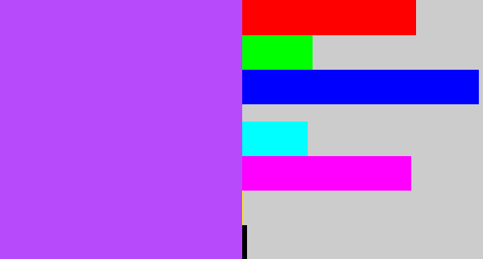 Hex color #b74bfb - lighter purple