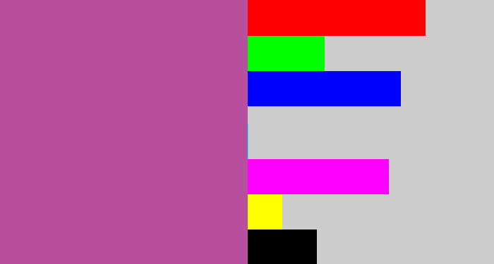 Hex color #b74f9e - ugly purple