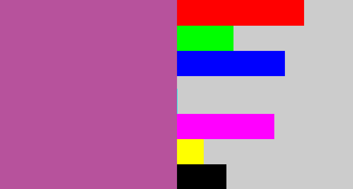 Hex color #b7529c - ugly purple