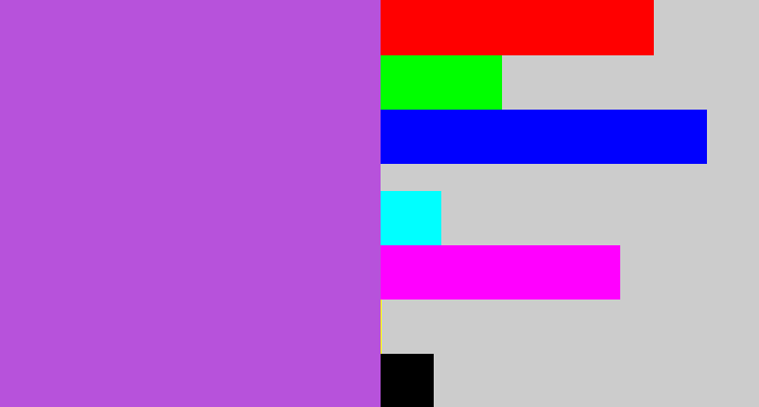 Hex color #b752db - lightish purple