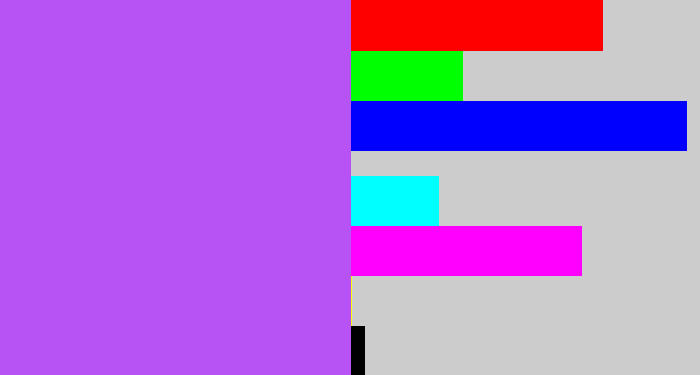 Hex color #b752f4 - lighter purple