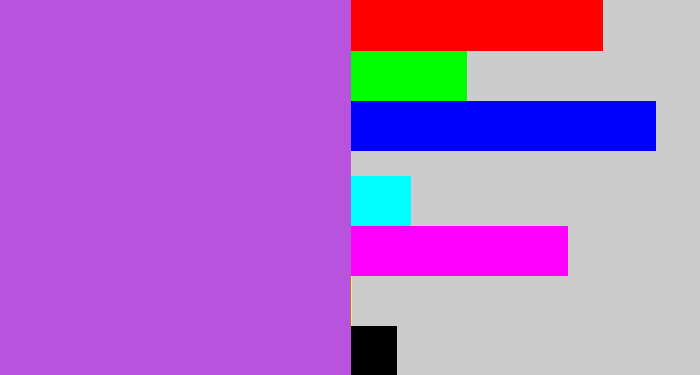 Hex color #b753dd - lightish purple