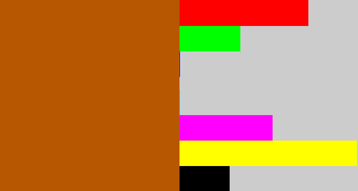 Hex color #b75701 - burnt siena