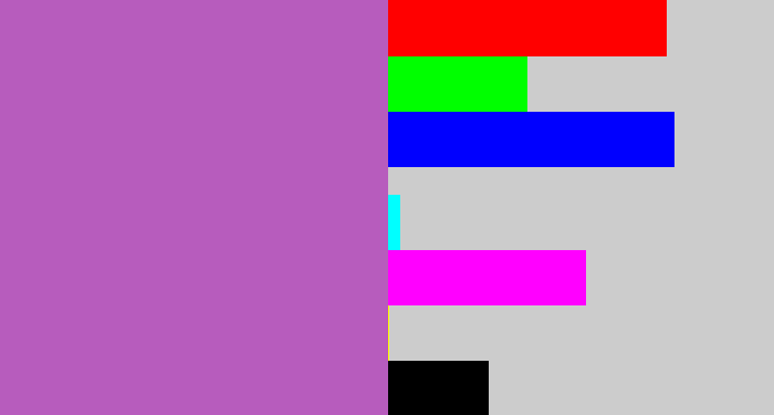 Hex color #b75cbd - pinky purple