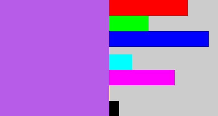 Hex color #b75ce8 - lightish purple