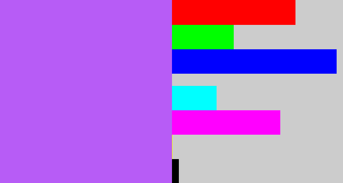 Hex color #b75cf6 - lighter purple