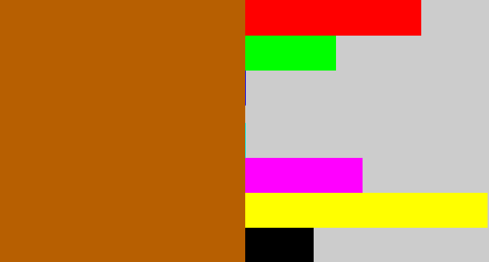 Hex color #b75f01 - orangish brown