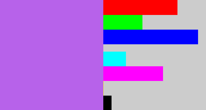 Hex color #b762ea - light urple