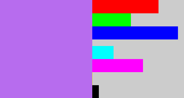 Hex color #b76cee - light urple
