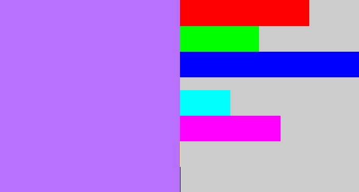 Hex color #b771fe - easter purple