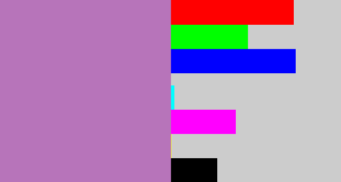 Hex color #b774ba - soft purple