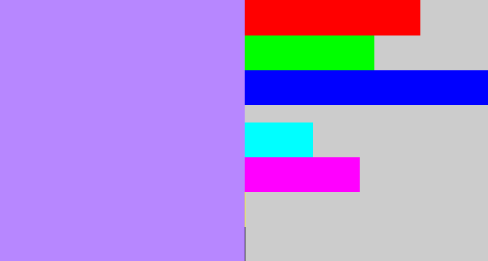 Hex color #b787ff - liliac