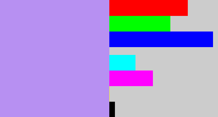 Hex color #b790f2 - liliac