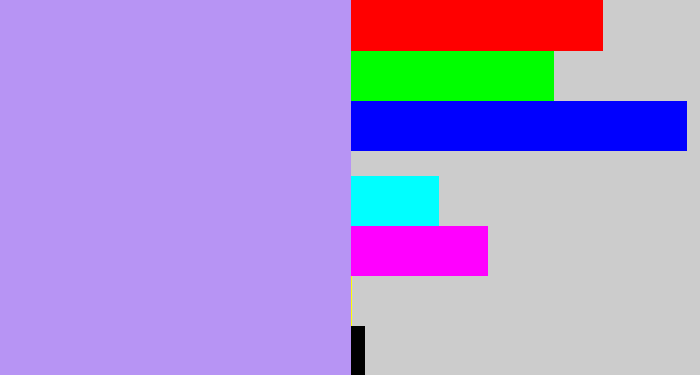 Hex color #b794f4 - liliac