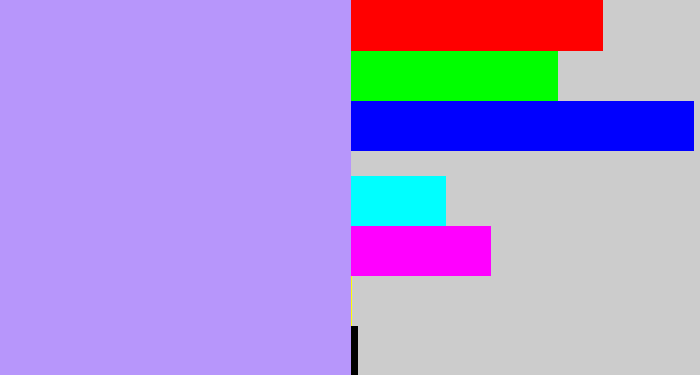 Hex color #b796fb - liliac