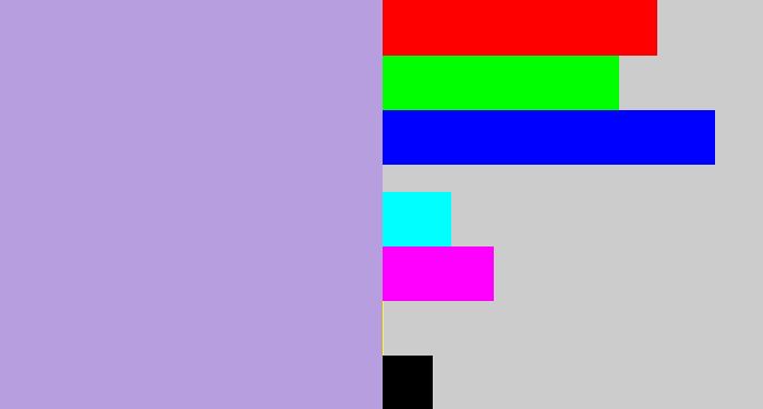 Hex color #b79edf - pale purple
