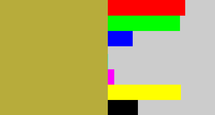 Hex color #b7ac3b - booger