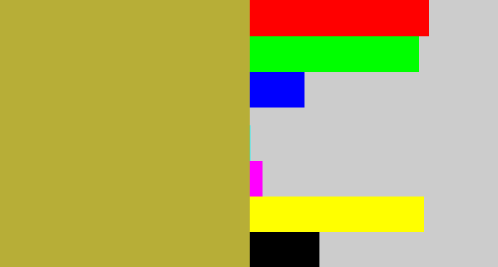 Hex color #b7ae37 - booger