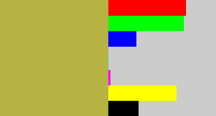 Hex color #b7b343 - booger