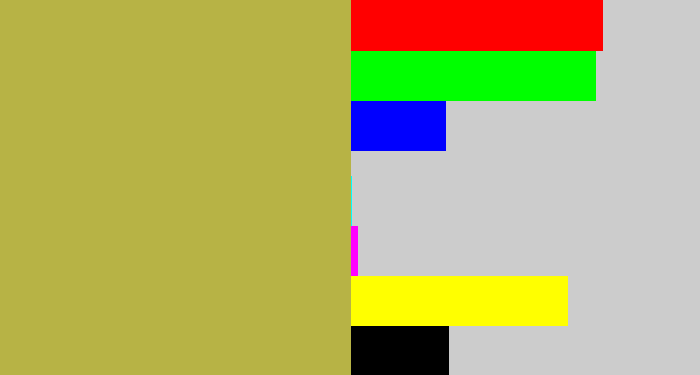 Hex color #b7b345 - booger