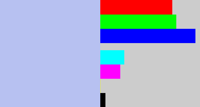 Hex color #b7c1f1 - light periwinkle