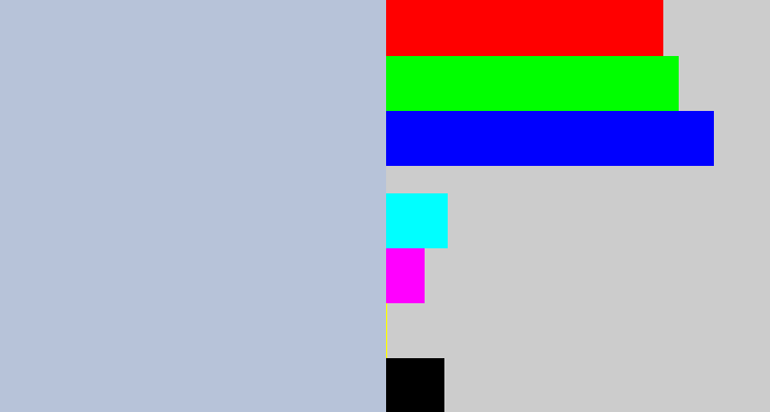 Hex color #b7c3d9 - light blue grey