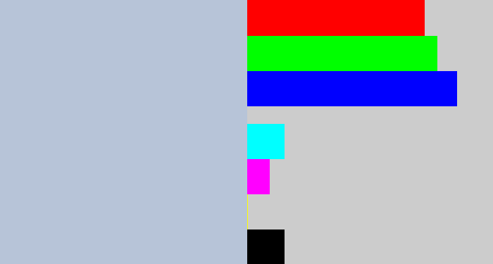 Hex color #b7c4d8 - light blue grey