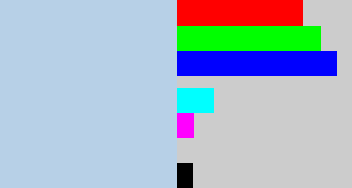 Hex color #b7d0e7 - light blue grey