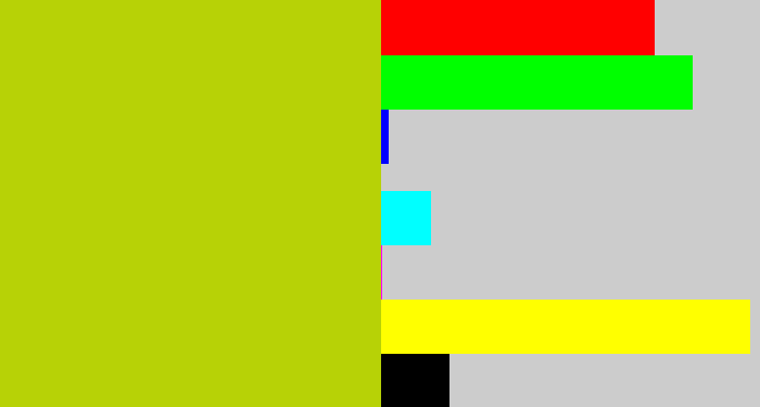 Hex color #b7d206 - green/yellow
